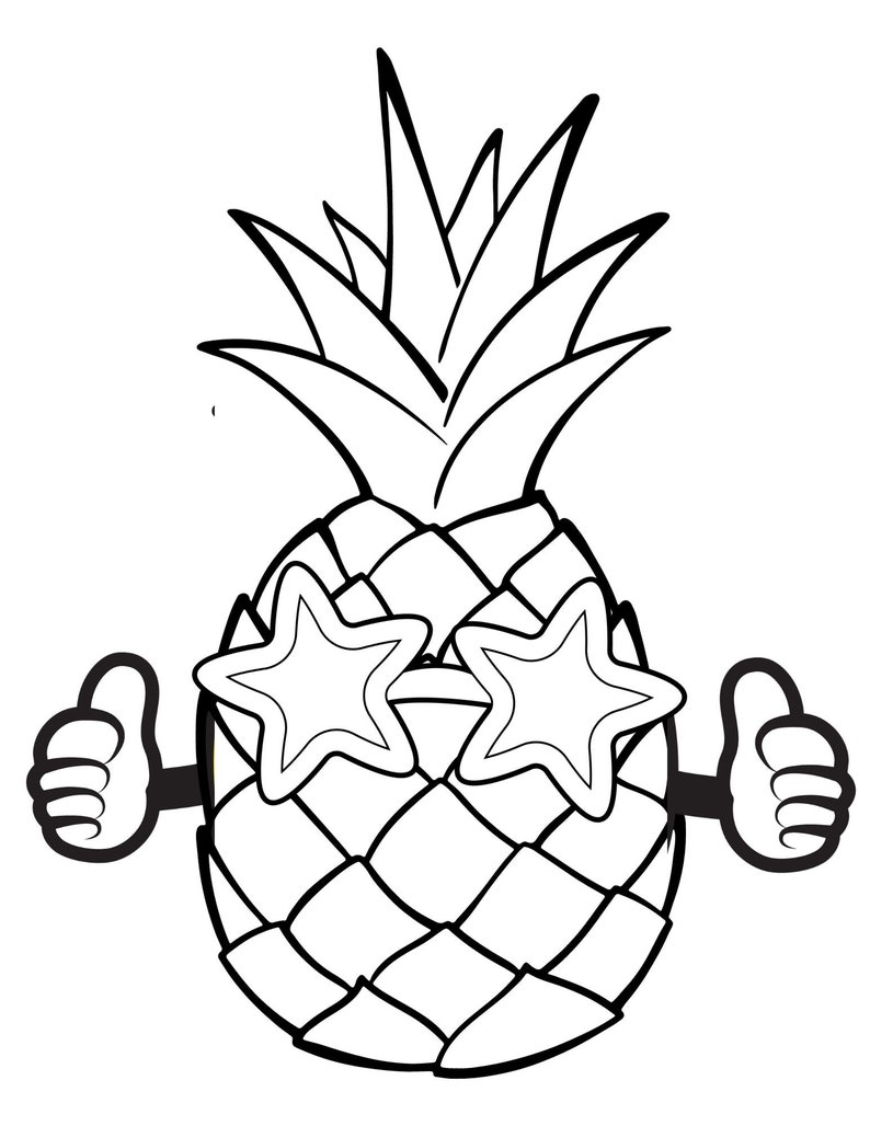 Cute Fruit Coloring Pages, Kawaii Food Printable, Funny Fruits Coloring Page, Funny Food Coloring Page, Cute Food Coloring, Kawaii Fruit image 10