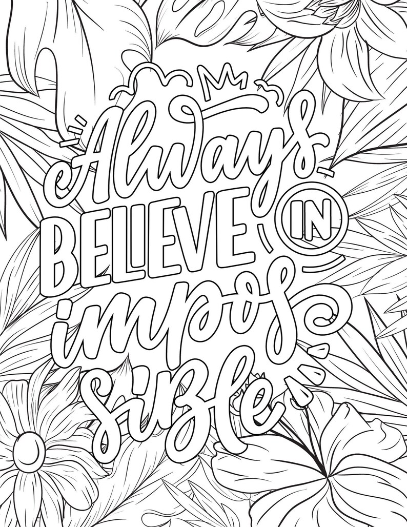 Inspirational Quotes Coloring Pages, Inspirational Quotes PDF ...