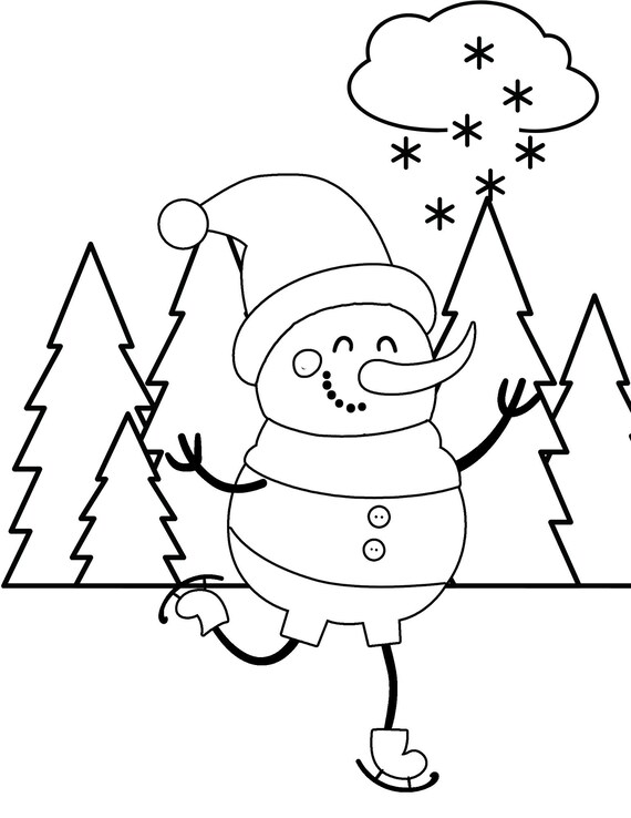 Winter Holidays Coloring Page – Art is Basic