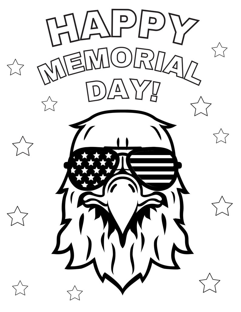 Memorial Day Coloring Page, Memorial Day Printables, Memorial Day