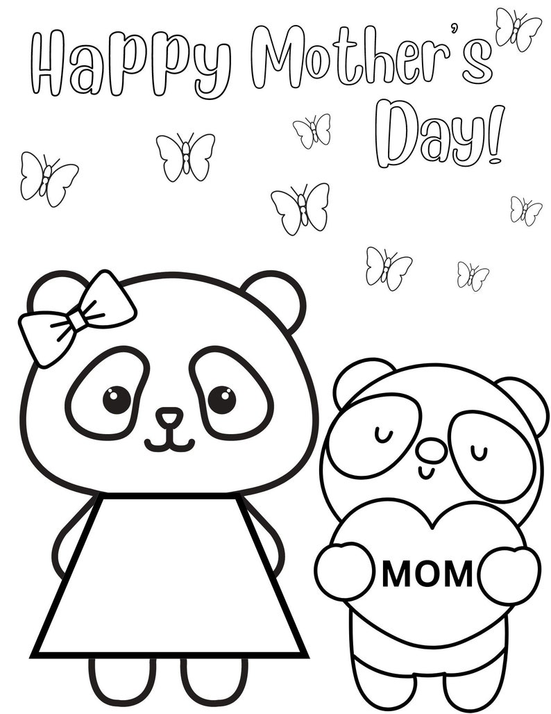 Mother's Day Coloring Page, Mother's Day Printables, Mother's Day ...