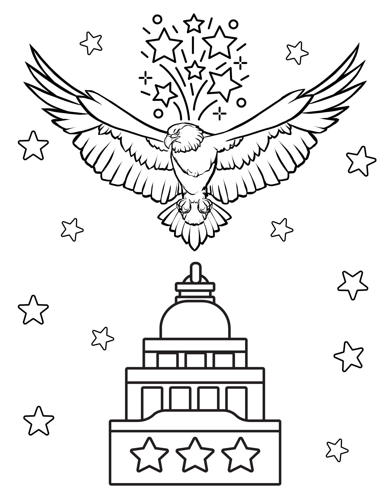Memorial Day Coloring Page, Memorial Day Printables, Memorial Day