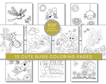 Bugs Coloring Pages, Bee PDF, Butterfly Printables, Spider Coloring Pages, Insects Coloring Pages, Lady Bug Coloring Pages, Dragon Fly PDF