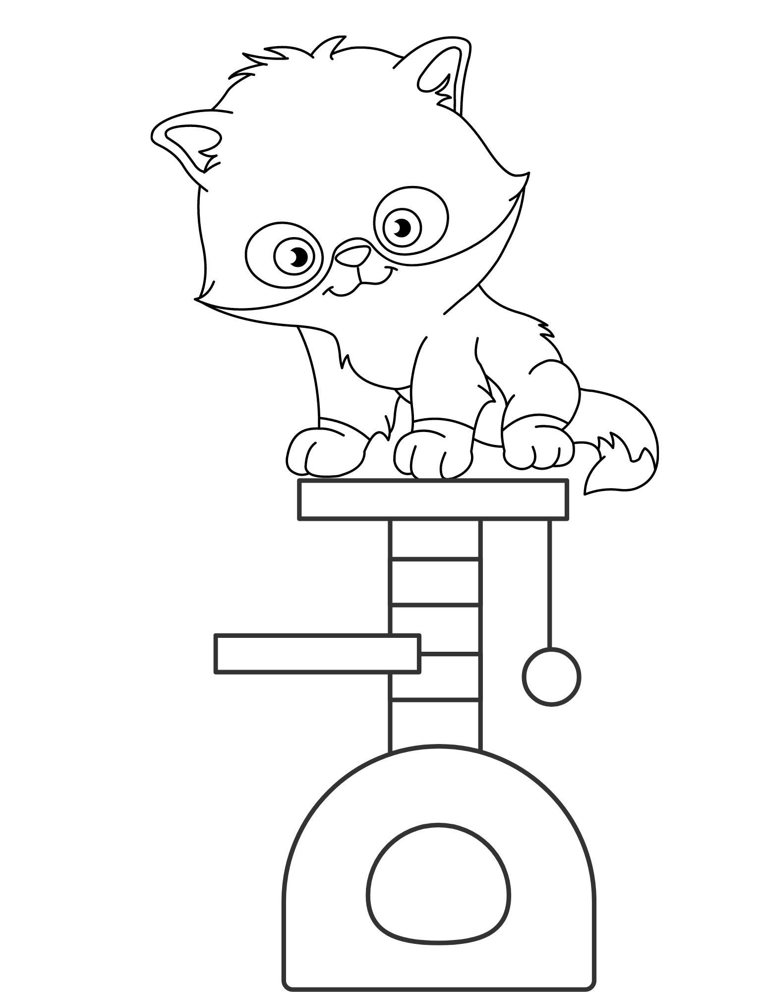 Kitten Coloring Pages, Kitten PDF Coloring Kitten Printables, Kitten ...