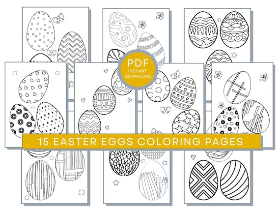 Easter Eggs Coloring Pages Easter Eggs PDF Easter Egg