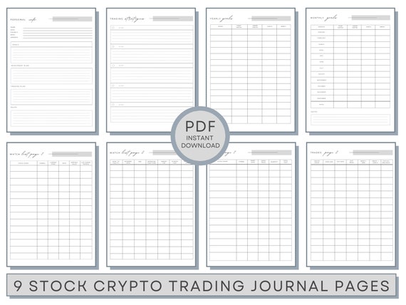 Stock Trading Log Book: Notebook For Trading And Investing To Record Trades, Crypto Trading, Watch Lists, Strategies, Rules, Monthly Goals