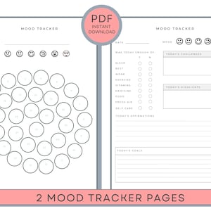 Mood Tracker afdrukbaar, Mood Chart, Mood Journal, Mood Log, Emoties Tracker, Gevoelens Tracker, Emoties Log, Gevoelens Log