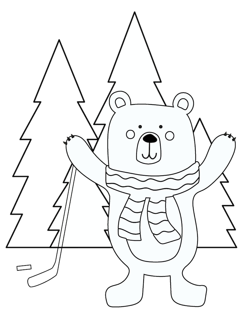 Winter Coloring Pages, Winter PDF Coloring, Winter Printables, Winter