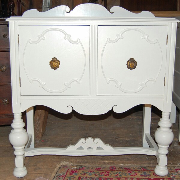 Free NYC Delivery: Great Curves- Vintage Painted Buffet / Sideboard  or Repurposed as a Changing Table or Bar Perhaps