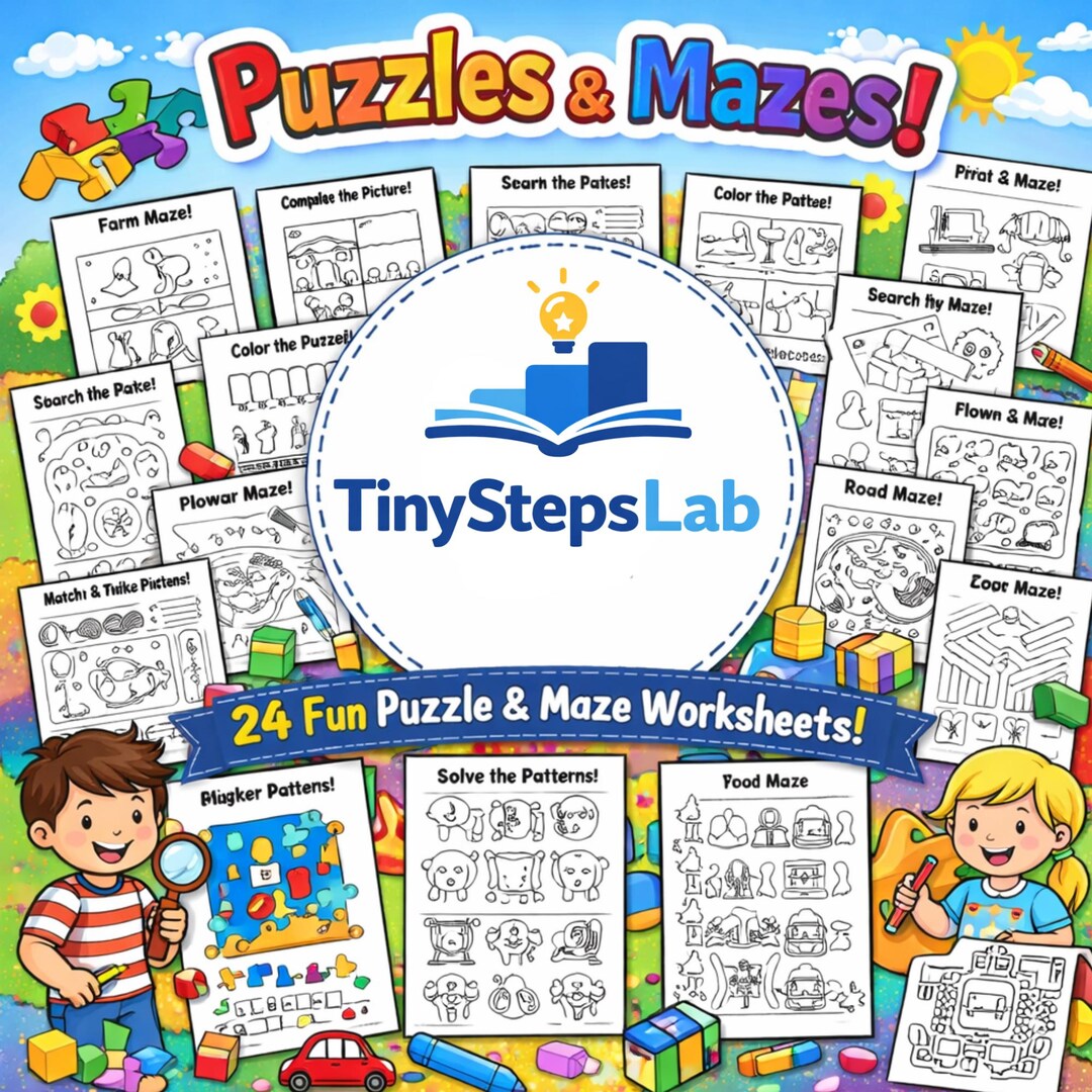 Kids Puzzles and Mazes, Learning Activities, Preschool Worksheets ...