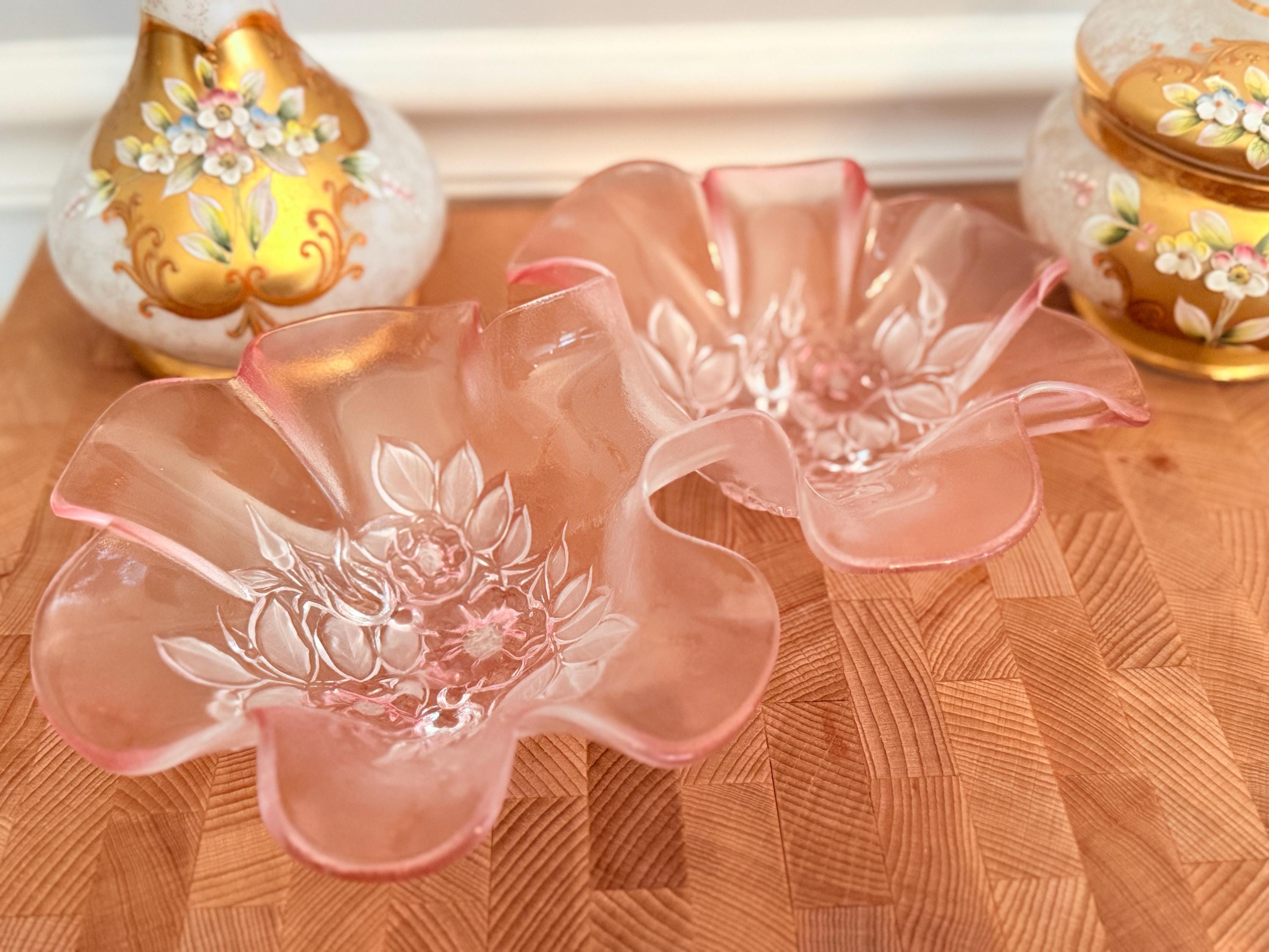 【ヴィンテージ】walterGlas社クリスタルガラス製 長角　花柄プレート Waltherglass Glass - Etsy