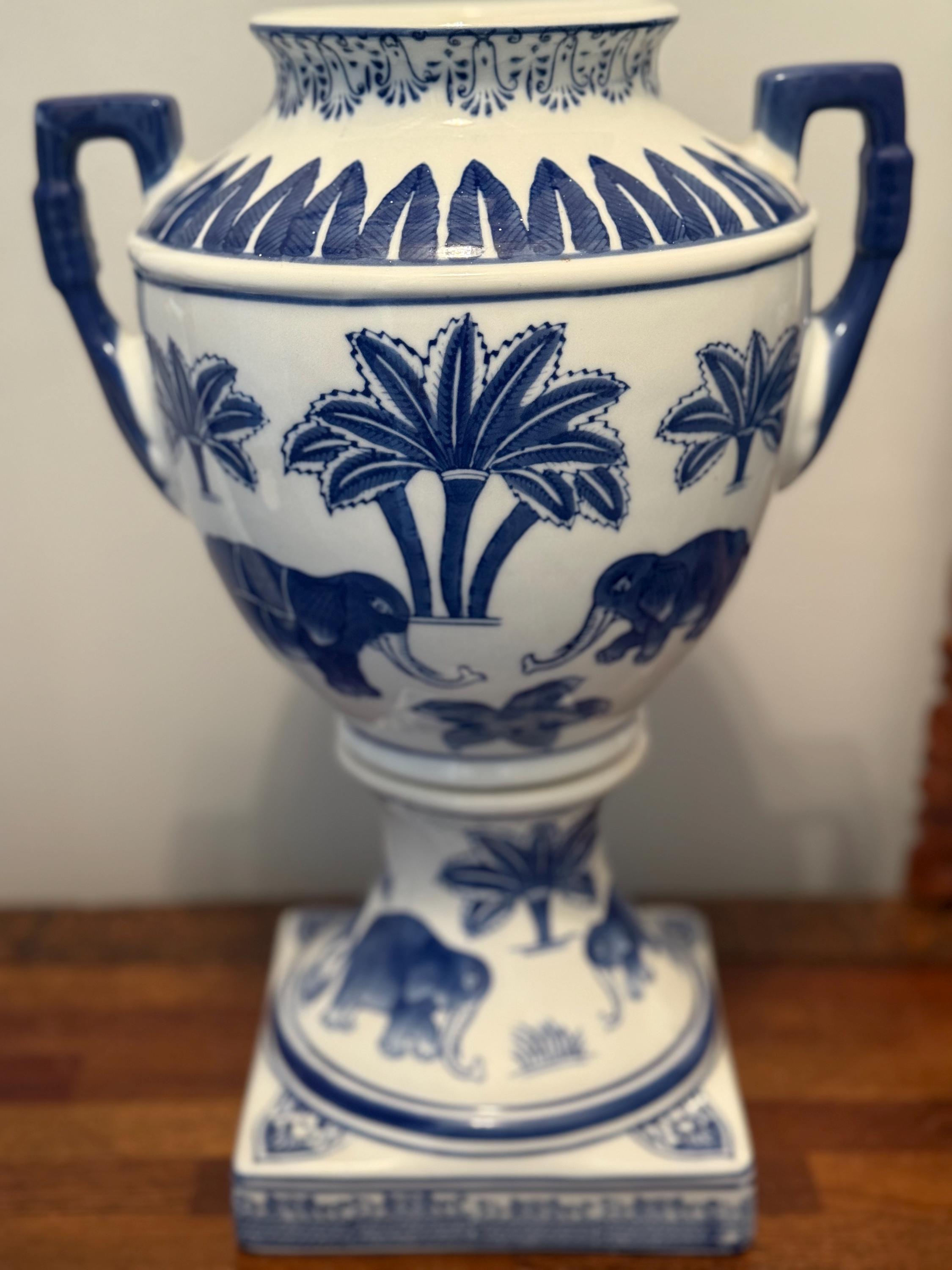 Blue Elephant Vase - Etsy