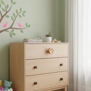Simpatici pomelli in legno per mobili, maniglie per cassetti a forma di cibo, maniglie decorative per mobili per bambini, in faggio e noce.