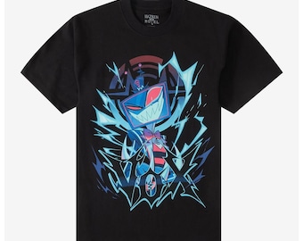 Camiseta gráfica Vox Hazbin Hotel, camiseta de dibujos animados de Dark Metal, camiseta de villano de anime, top unisex de calle