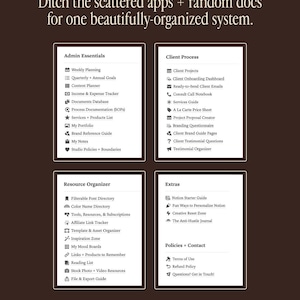 Creative Business Hub Notion Vorlage | Klientinstanz, Business Organisation, Aufgabenplaner | Kleine Biz Besitzer Bild 6