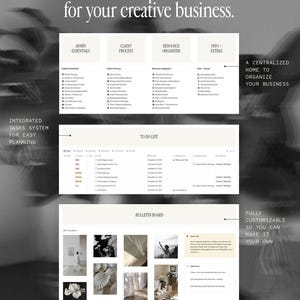 Creative Business Hub Notion Vorlage | Klientinstanz, Business Organisation, Aufgabenplaner | Kleine Biz Besitzer Bild 7
