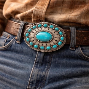 Stone pendant leather bohemian hippie belt Vintage Boho Hippie Wrap Around Tie Belt Leather 36 main image 4