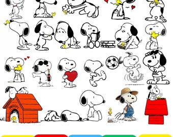 Snoopy SVG Bundle for Cricut & Silhouette, Holiday Comic Dog Designs for DIY Projects, Printable Digital Download