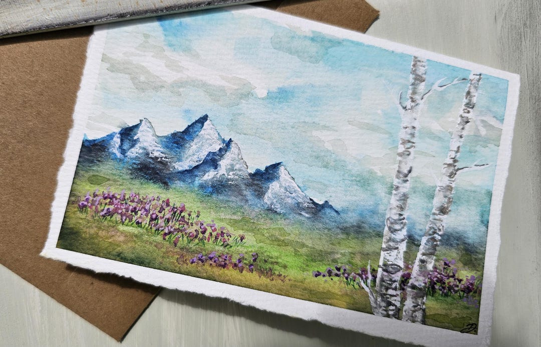 Original Hand Painted Watercolor Greeting Card - Etsy