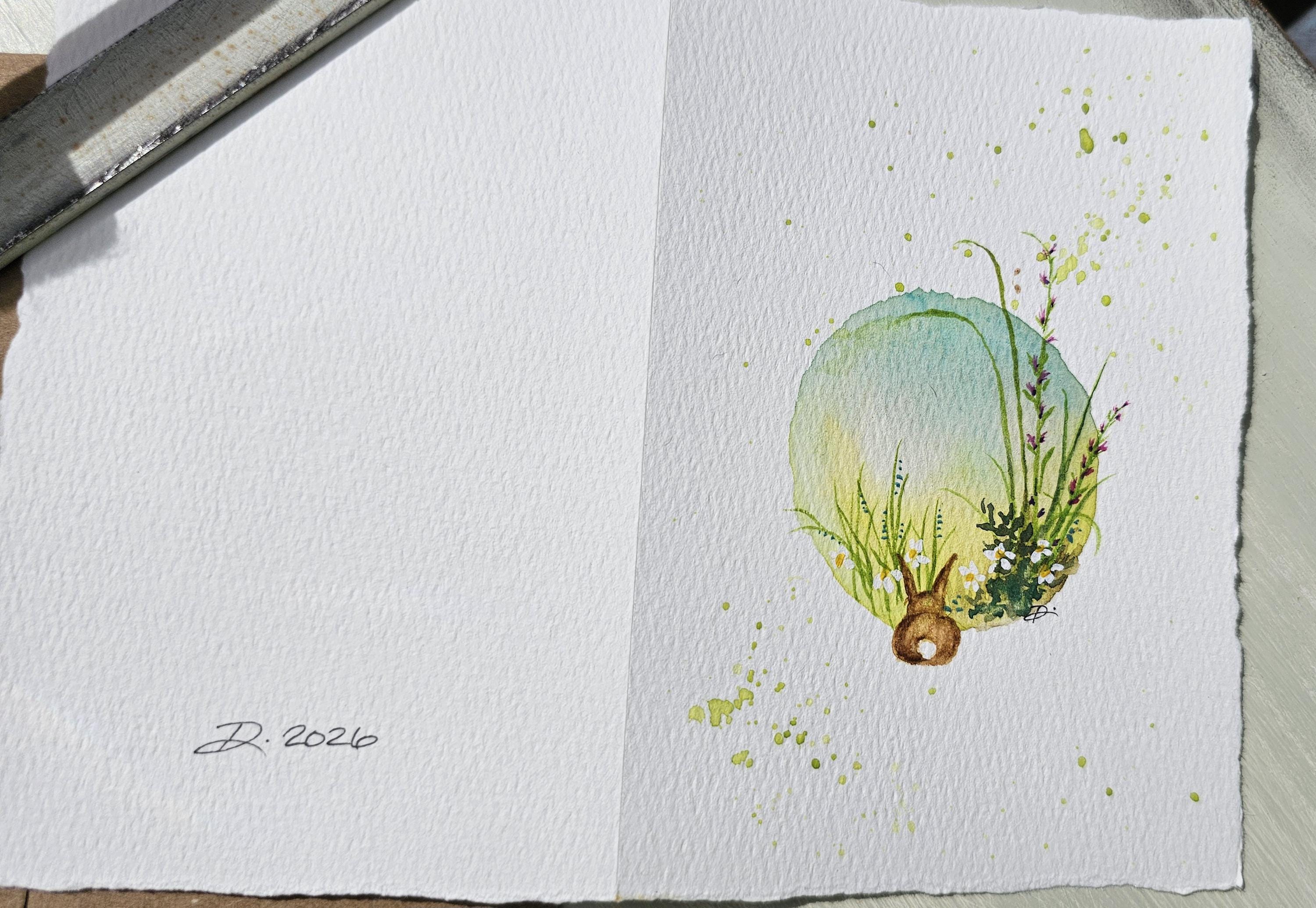Original Hand Painted Watercolor Greeting Card - Etsy