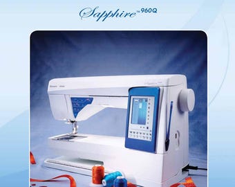 Husqvarna Viking Sapphire 960 Q Instruction Manual PDF | Digital Sewing Machine User Guide | Instant Download