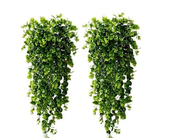 Fake Hanging Plant Vines for Room Decor Artificial Ivy Garlands for Bedroom Living Room, Kitchen, Office, Patio, Indoor & Outdoor Decor