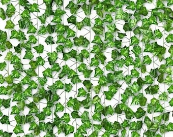 Fake Ivy Vines for Room Decor, Artificial Hanging Greenery Garlands, Aesthetic Leaves for Home, Bedroom, Wall, Party Decor