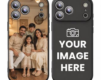 Personalized Photo iPhone Case (Black) : Custom Image Protection for iPhone 11-17 Pro Max