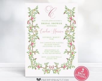 TEMPLATE | Watercolor Bridal Shower / Party Invitation | Butterfly Spring Garden | Digital Download | Canva | PRINTABLE | EDITABLE
