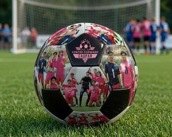 Personalized Photo Soccer Ball | Custom Logo Football | Unique Coach Gift | Birthday Gift for Soccer Lovers