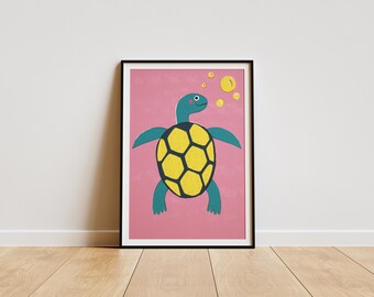 Turtle/Nursery Decor/ Wall Art/Art Print/Illustration/Graphics (Digital Download)