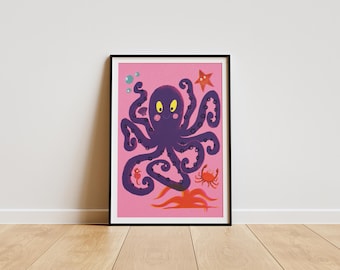 Octopus/Nursery Decor/ Wall Art/Art Print/Illustration/Graphics (Digital Download)