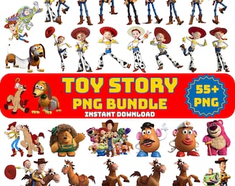 Toy Story PNG Clipart Bundle, Cartoon Clipart Set, Birthday T Shirt Designs (Instant Download)