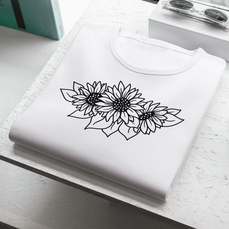 Sunflower SVG Clipart Bundle – Floral Cut Files for Cricut, Silhouette ...