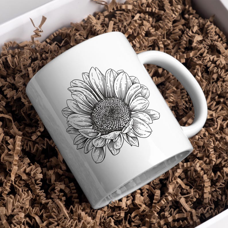 Sunflower SVG Clipart Bundle – Floral Cut Files for Cricut, Silhouette ...