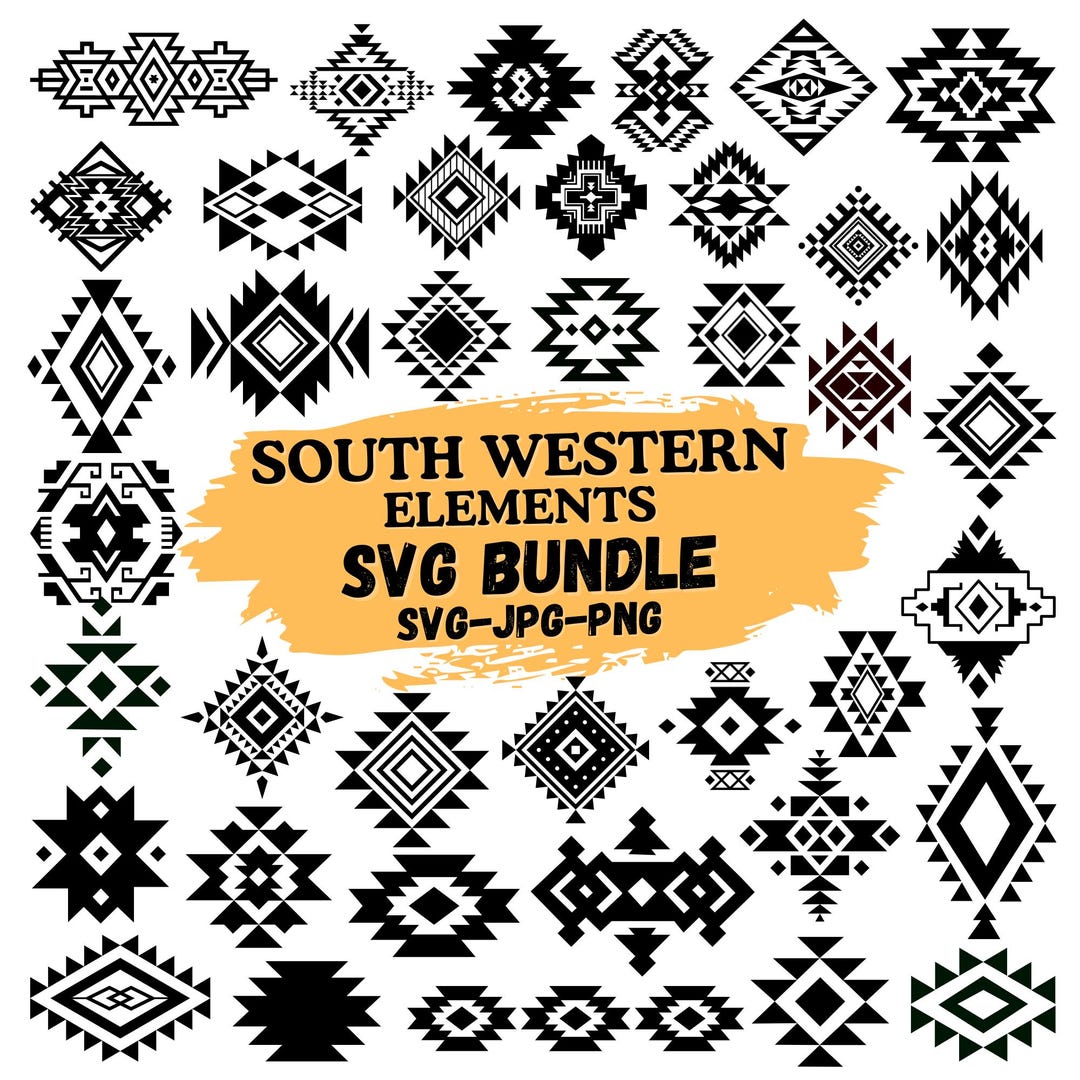 Southwestern Aztec SVG Bundle | Geometric & Tribal Western | Cut Files ...