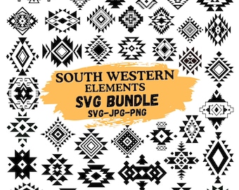 Southwestern Aztec SVG Bundle | Geometric & Tribal Western | Cut Files for Cricut Silhouette  (Instant Download)