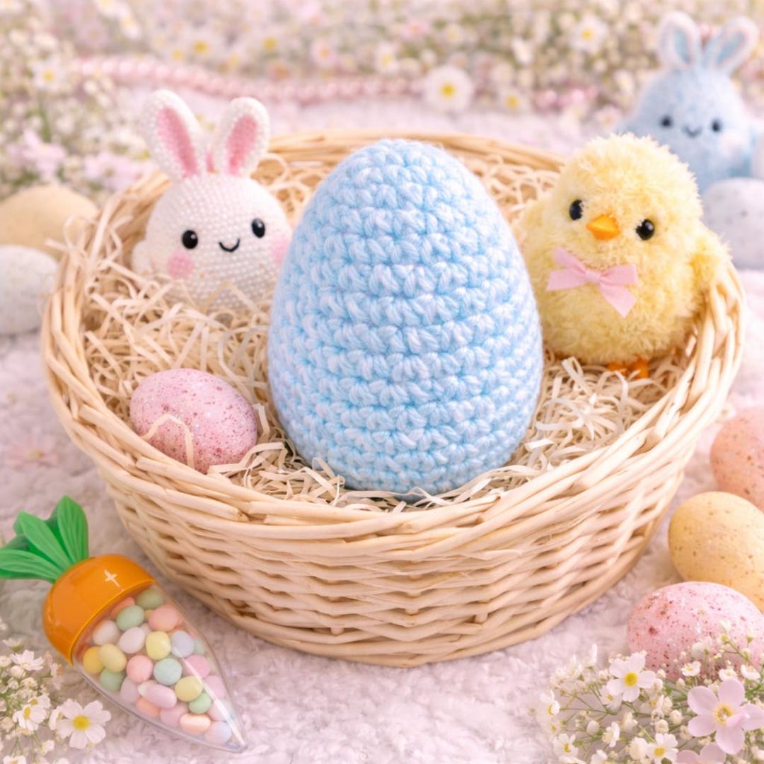 Easy Crochet Easter Egg Pattern PDF | Beginner Amigurumi Tutorial ...
