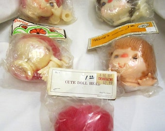 CHOICE MITZY Doll Heads 4-4.5/" HEAD//HANDS Darice//Fibre Craft NIP U PICK COLORS