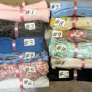 Moeilijk te vinden vintage gemengd textiel voorgesneden stofresten materiaal erfenis opruiming Destash B8B33