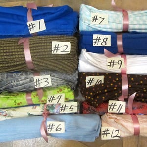 Retales de tela precortada mixta vintage difíciles de encontrar. Material de herencia. Liquidación de existencias. B8B32