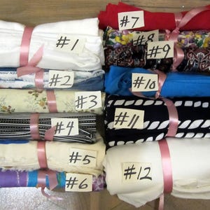 Retales de tela precortada mixta vintage difíciles de encontrar. Material de herencia. Liquidación de existencias. B8B35