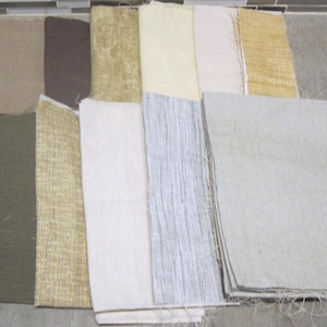 Mix 2 bekleding dik katoen linnen bruin grijs veelkleurig partij restant stof materiaal restanten textiel 3 pond. 6 oz.