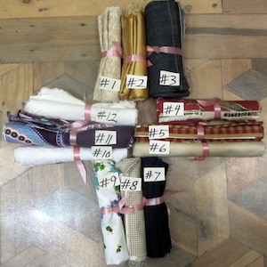 Vintage Mixed Textile Precut Stoffreste Material Vererbung räumen Destash B7B27 schwer zu finden