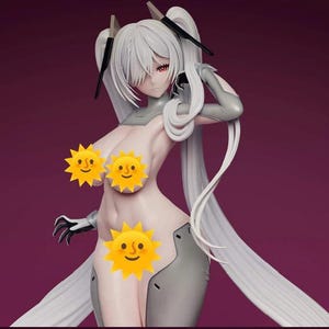 Art Style 3D-utskriven kvinnofigur – Display & Samling 25 cm
