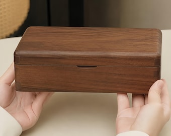 Wooden Jewelry Box, Vintage Jewelry Organizer, Wooden Trinket Box, Keepsake Storage Box, Elegant Gift for Her, Boho Vanity Decor