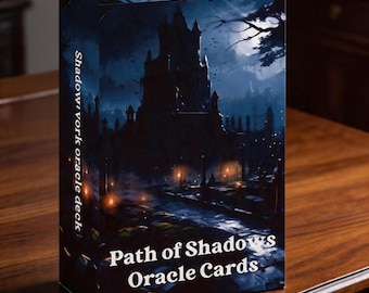 Path of Shadows Oracle Cards Dark Gothic Tarot Deck, Shadow Work Divination Cards, Mystical Oracle Set, Spiritual Gift