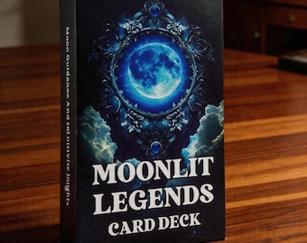 Moonlit Legends Tarot Deck Celestial Tarot Cards, Moon Magic Divination Deck, Spiritual Guidance Cards, Mystical Tarot Gift