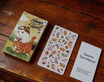 Cute Hamster Tarot Deck, Kawaii Animal Tarot Cards Set, Adorable Divination Deck, Beginner Friendly Tarot, Gift for Girls