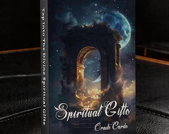 Spiritual Gifts Oracle Cards, Mystic Moon Divination Deck, Celestial Guidance Cards, Intuition Tarot Alternative, Witchy Gift Set